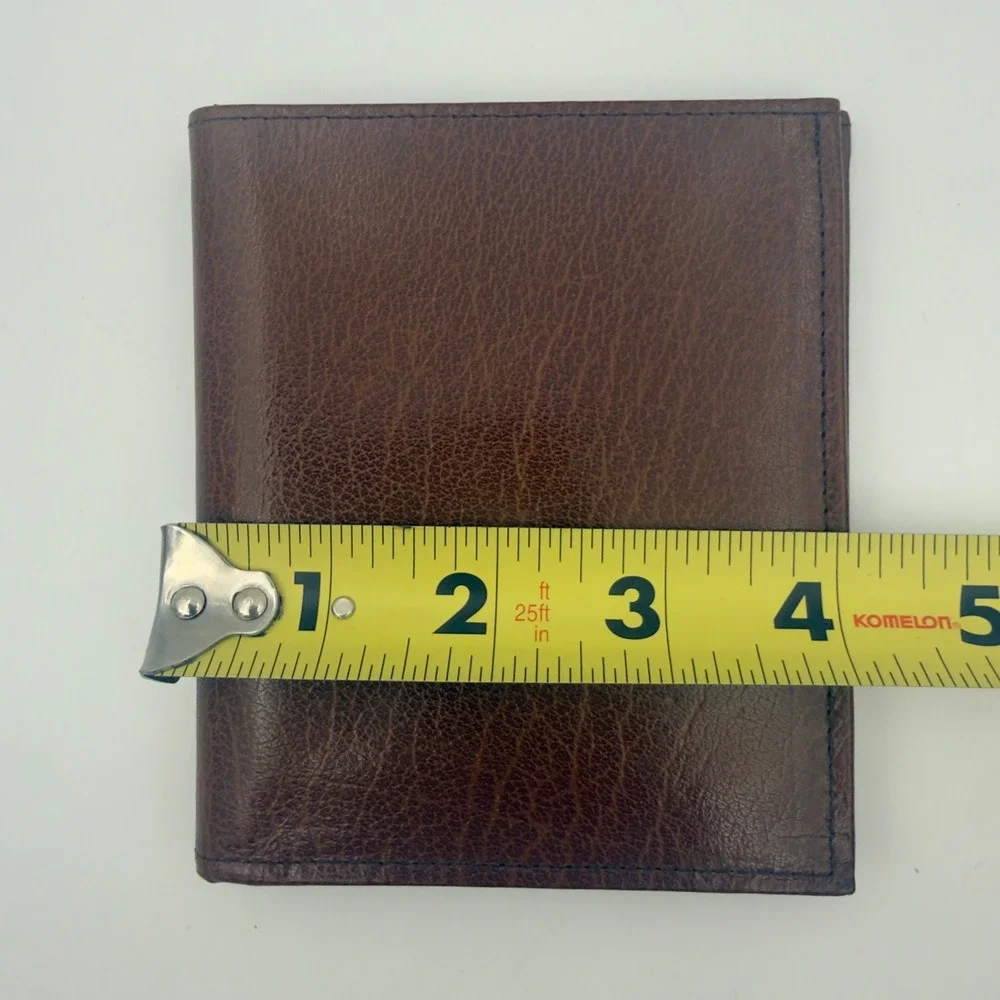 Rounds Bifold Wallet Buffalo Calf Leather Brown Mens One Size